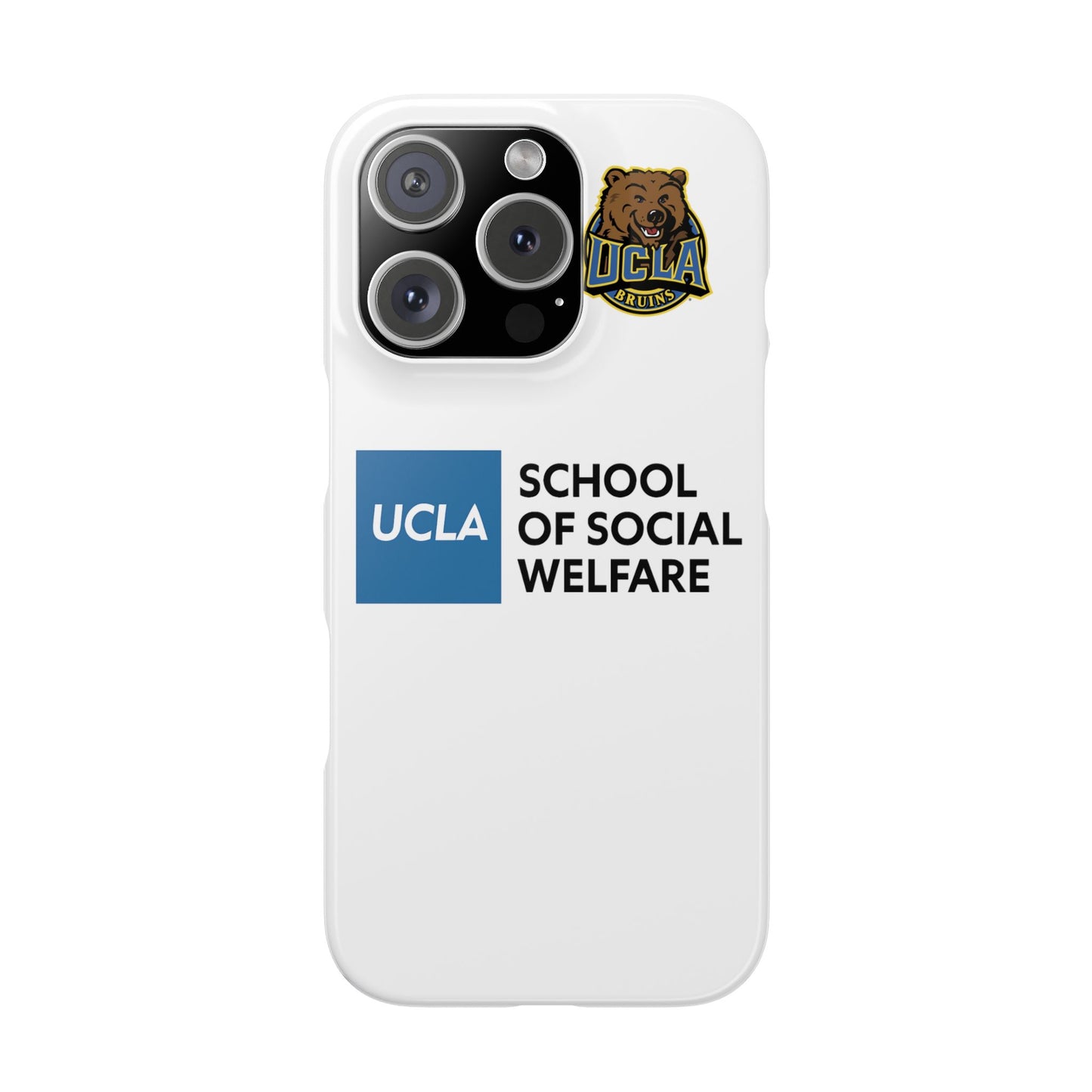 UCLA Slim I-Phone Case - School of Social Welfare (White)