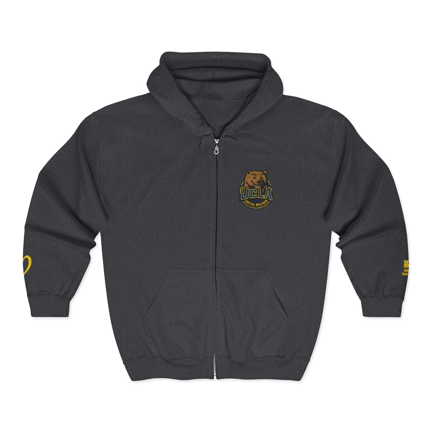 UCLA School of Social Welfare -Unisex Heavy Blend™ Full Zip Hooded Sweatshirt - Ultimate Comfort for Fans
