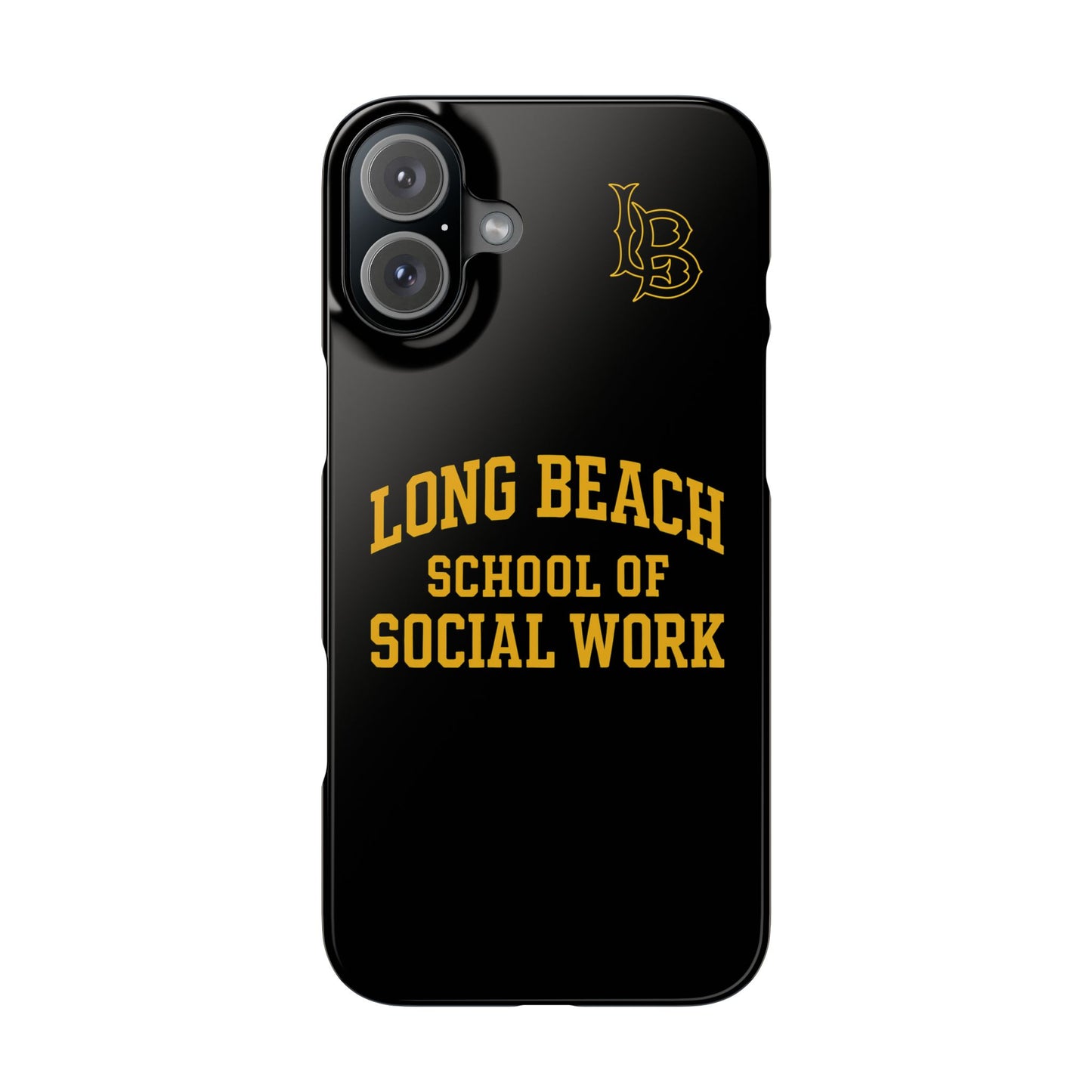 Long Beach State University - Slim I-Phone Case - School of Social Work (Black)