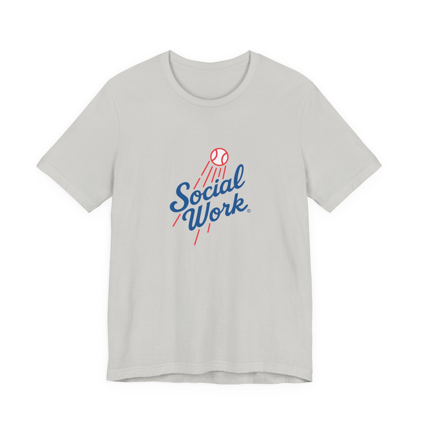 Men's Social Work Baseball Tee — Retro Script Social Worker T-Shirt