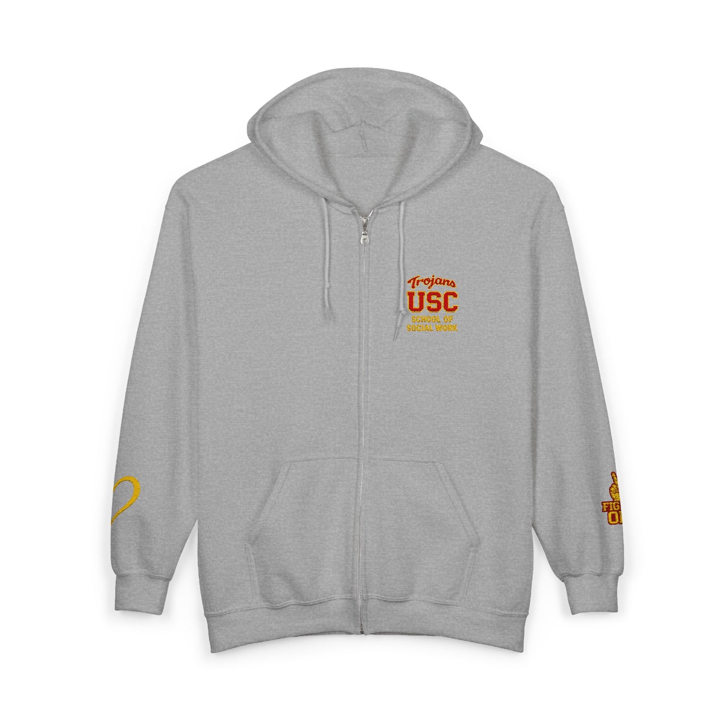 USC School of Social Work -Unisex Heavy Blend™ Full Zip Hooded Sweatshirt - Ultimate Comfort for Fans