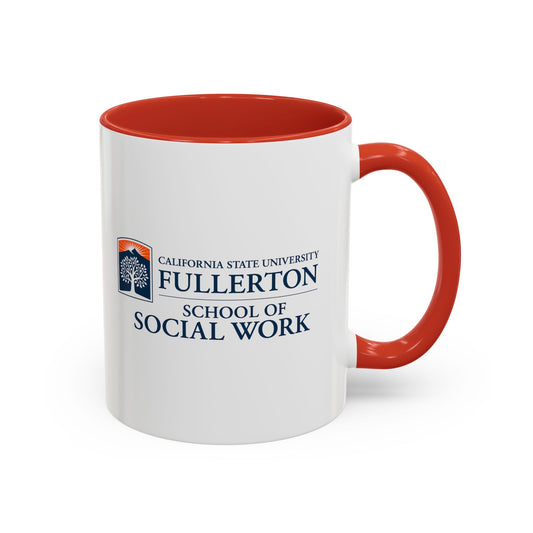 Fullerton School of Social Work Customized Accent Coffee Mug - 15oz