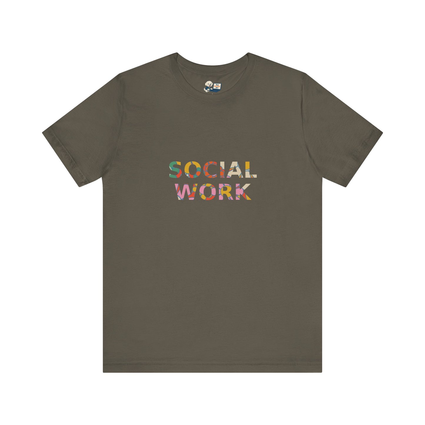 Social Work "Flower Letters" Unisex Jersey Tee - Fun & Quirky Design for Everyday Heroes