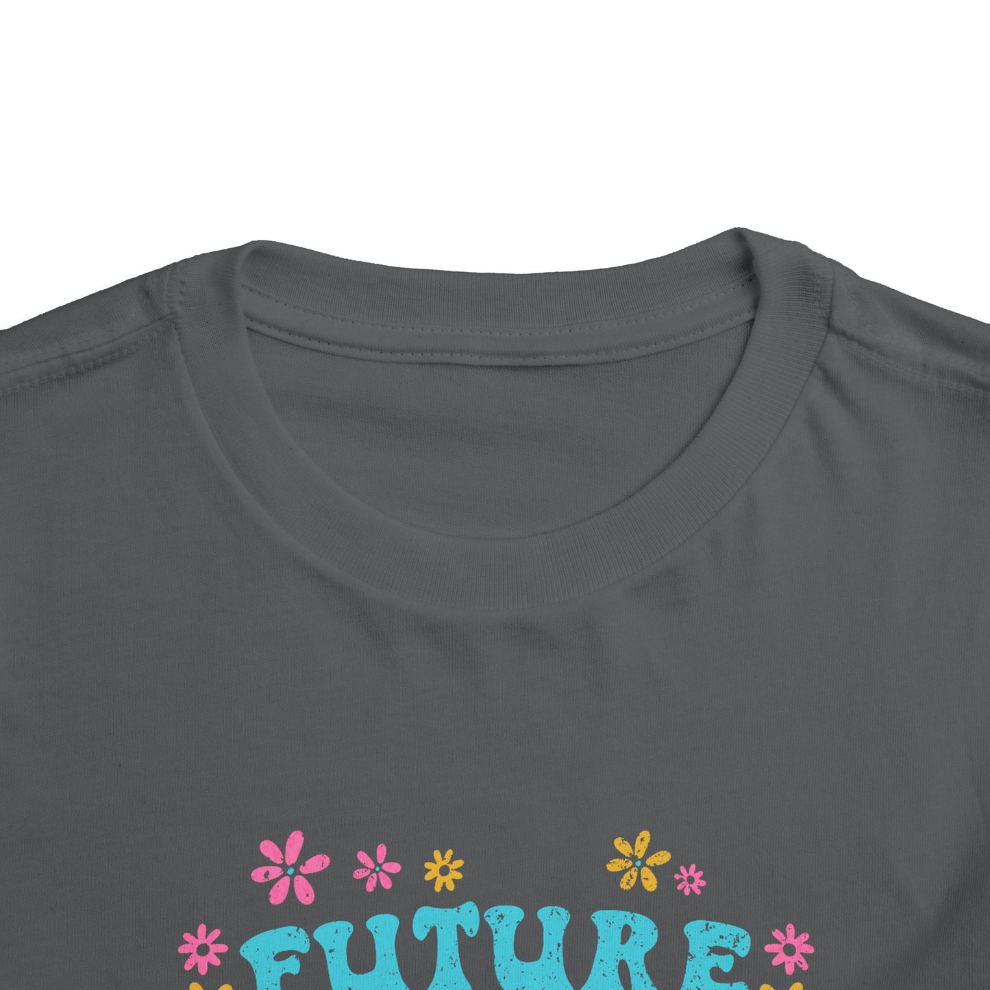 Toddler Tee - "Future Social Worker" Colorful Floral Graphic