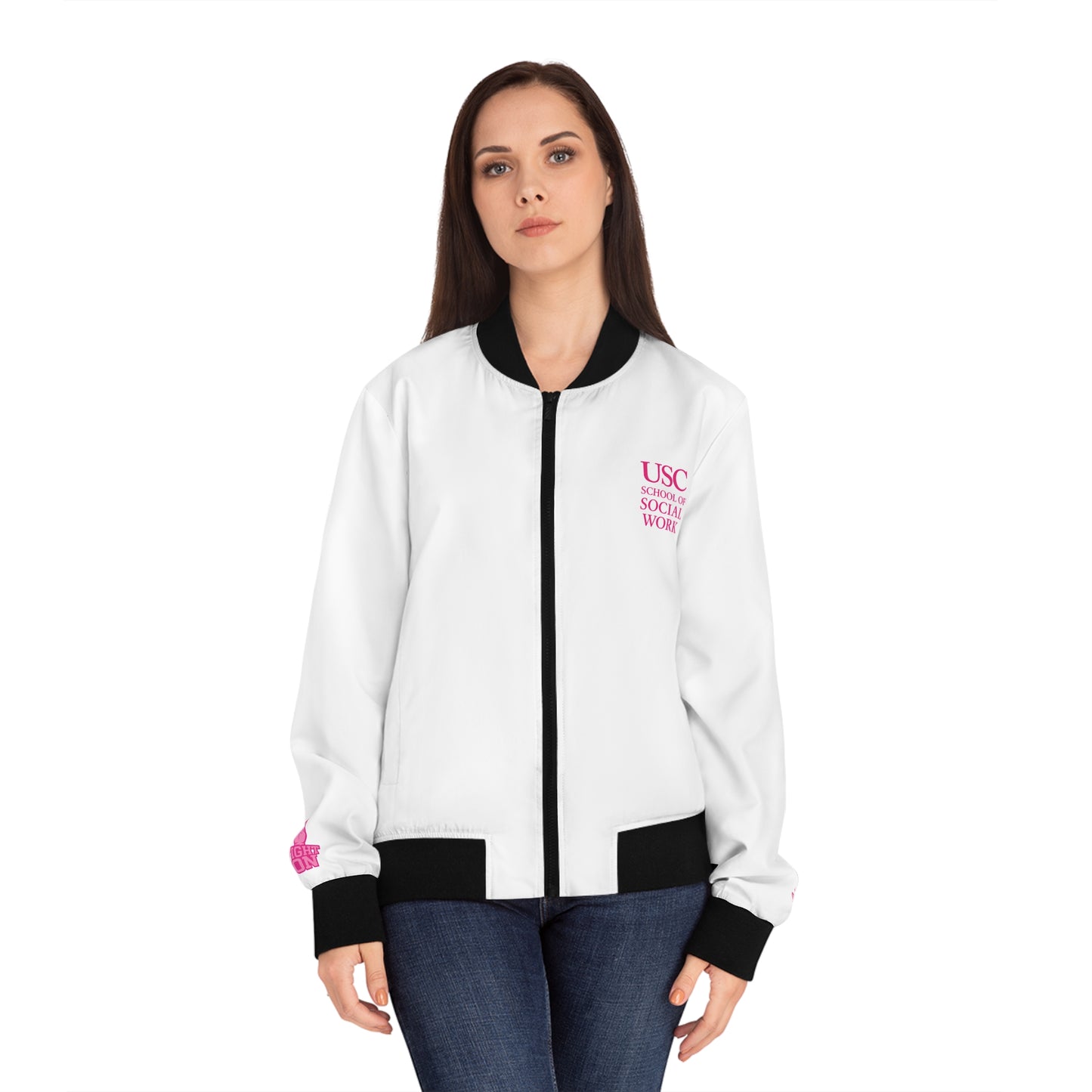 USC Women's Bomber Jacket - Stylish & Comfortable Social Work Gear