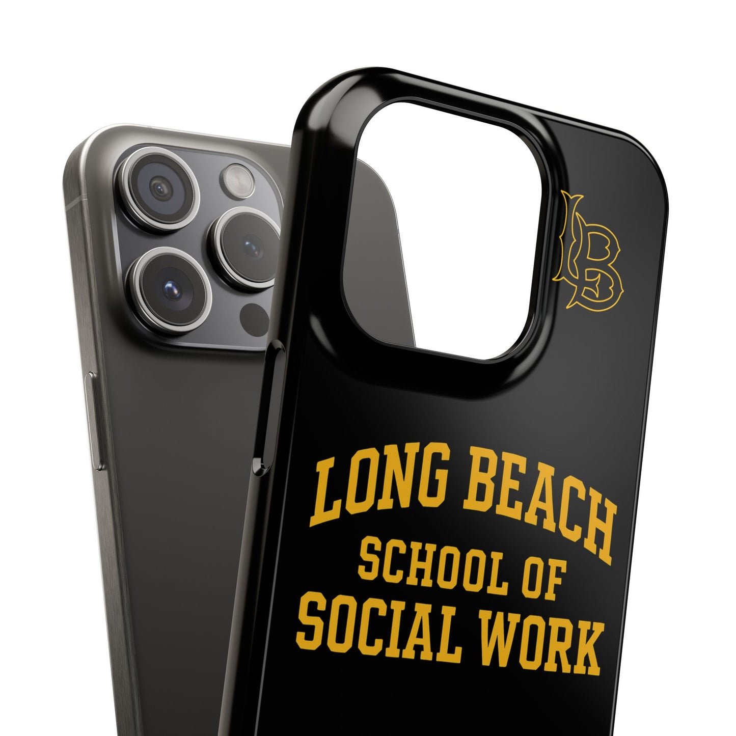 Long Beach State University - Slim I-Phone Case - School of Social Work (Black)