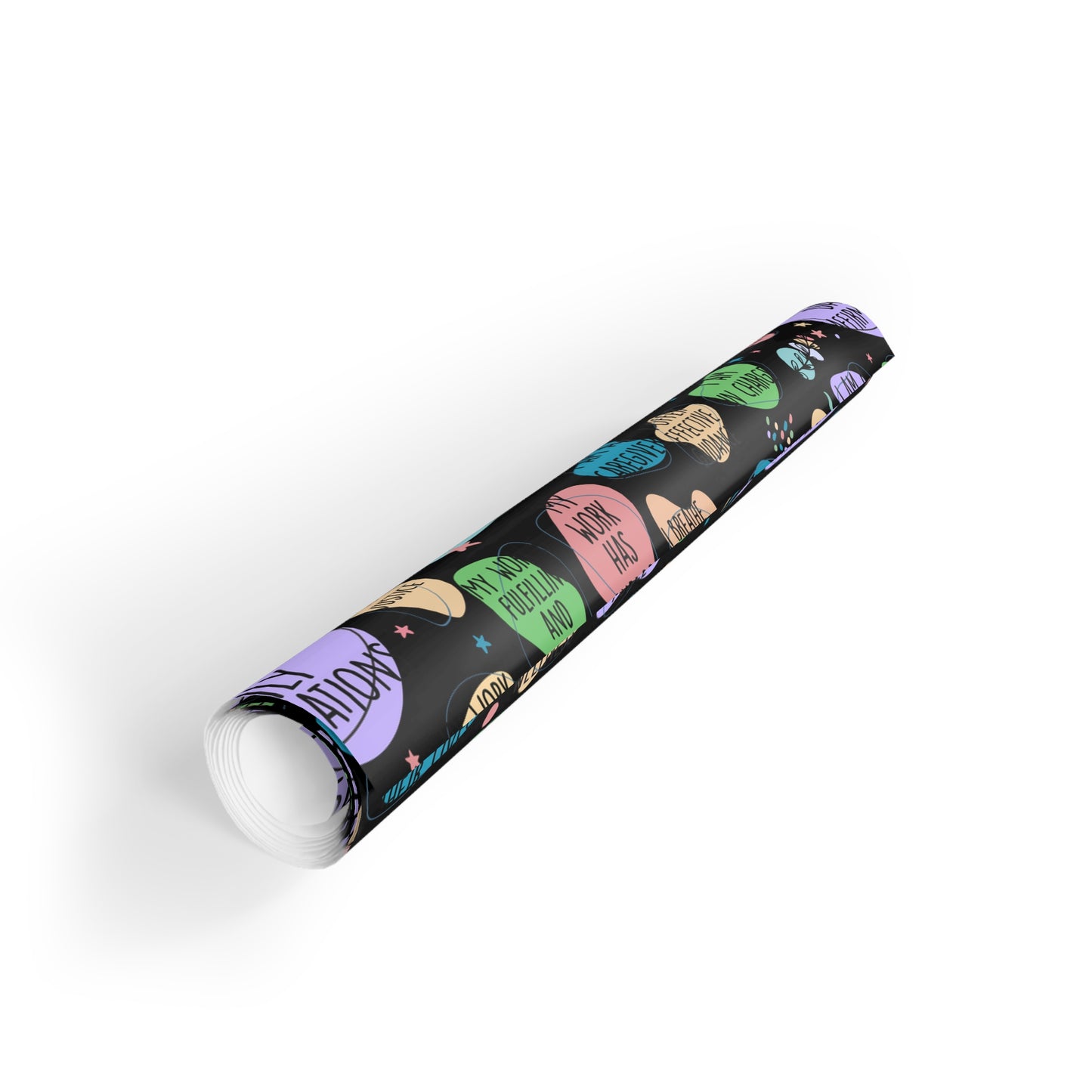 Christmas & Birthday Wrapping Paper Roll – Social Worker Appreciation Pattern (’Social Worker Daily Affirmation’)