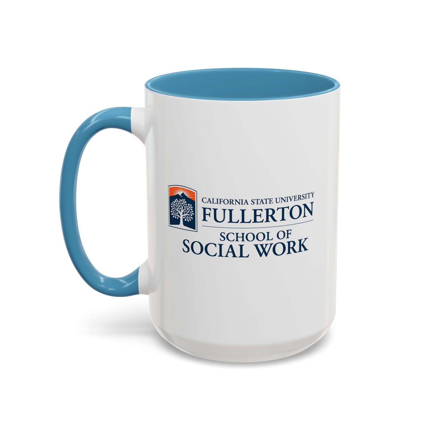 Fullerton School of Social Work Customized Accent Coffee Mug - 15oz