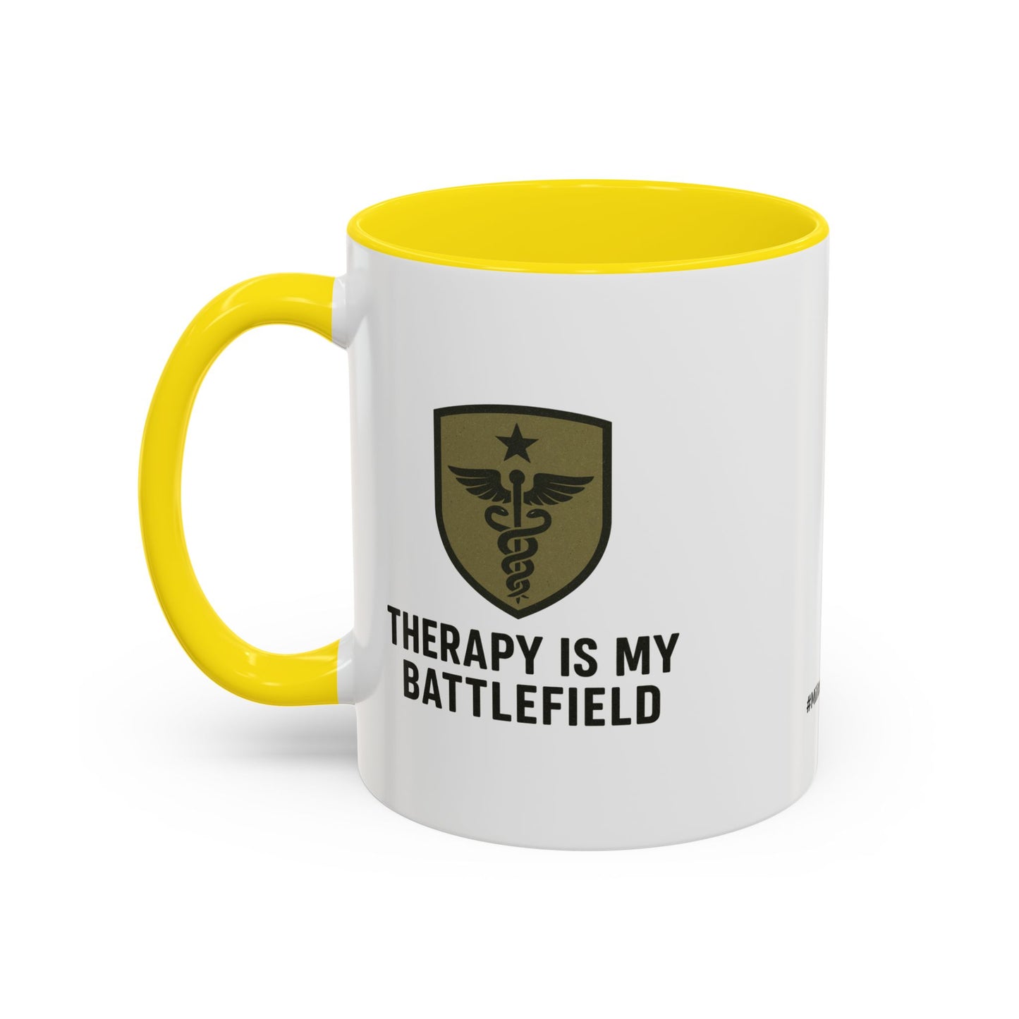 Military Social Work -Empowering Coffee Mug - "Therapy is My Battlefield" - Perfect Gift for Advocates and Supporters