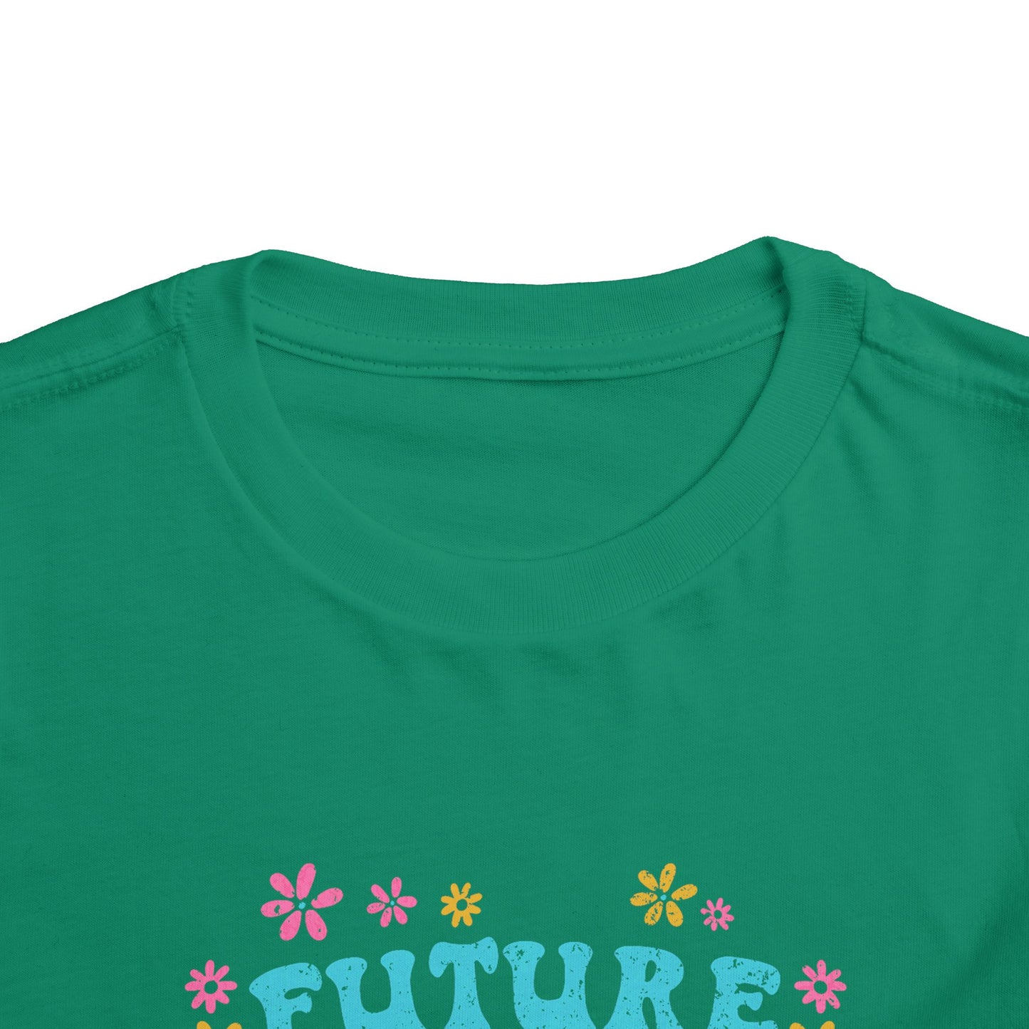 Toddler Tee - "Future Social Worker" Colorful Floral Graphic