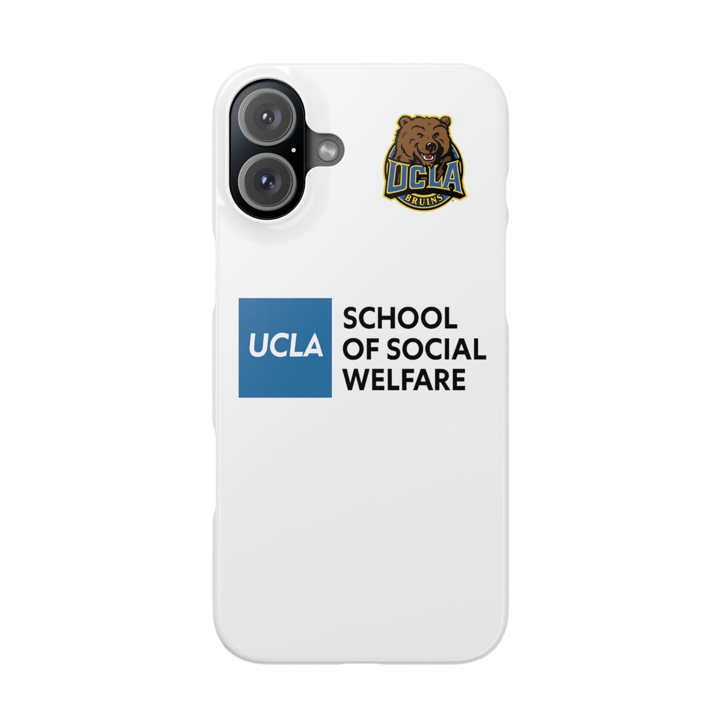 UCLA Slim I-Phone Case - School of Social Welfare (White)