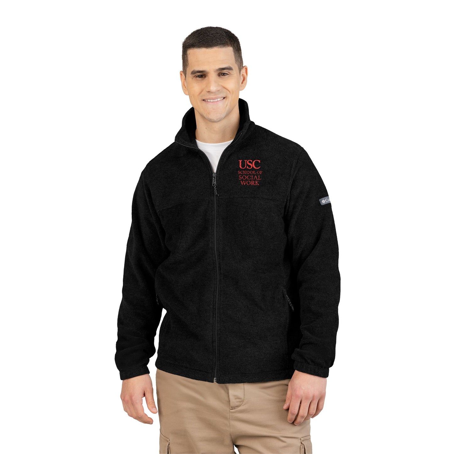 USC School of Social Work -Embroidered Unisex Columbia Fleece Jacket - Cozy & Stylish Outdoor Wear