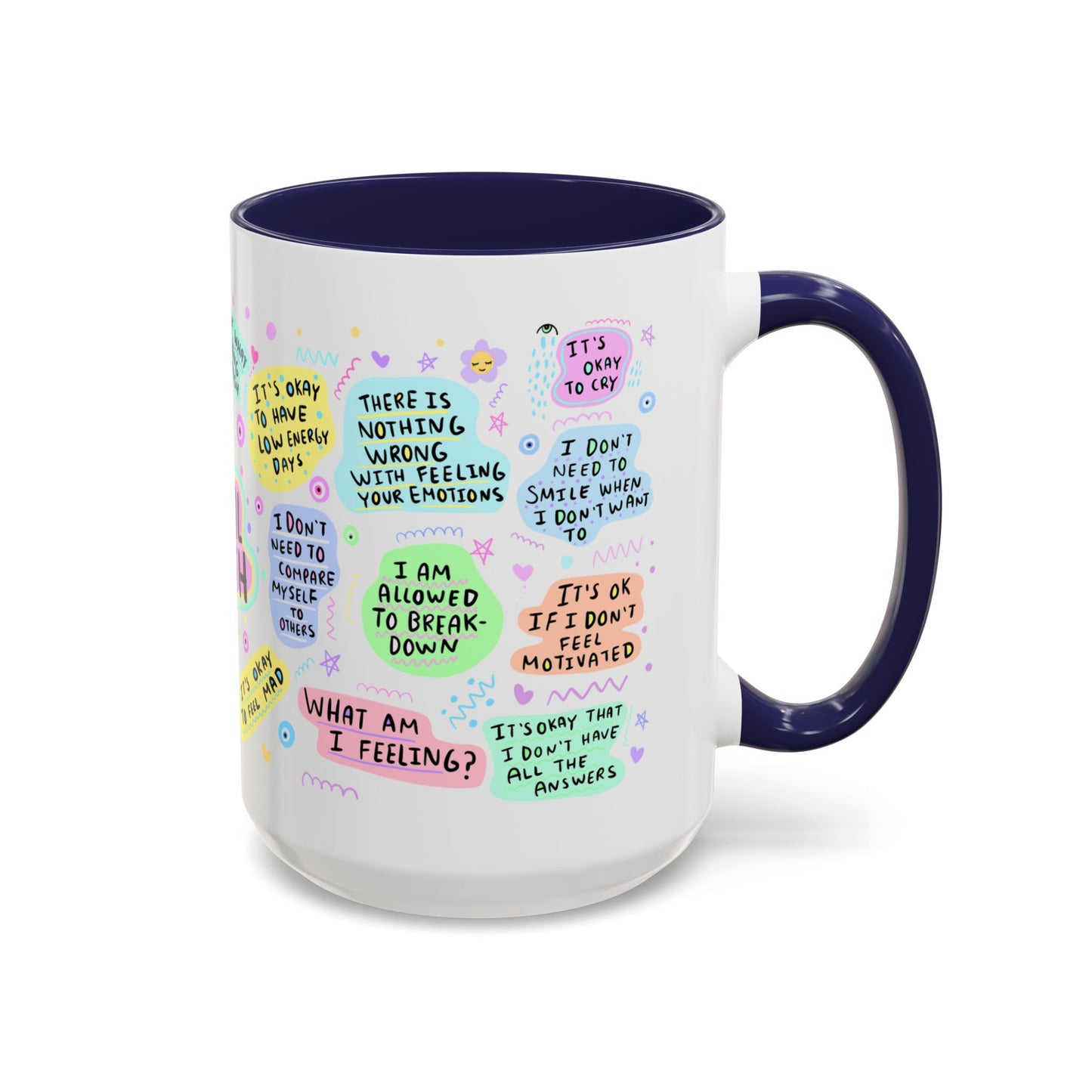 Mental Health Coffee Mug — "My Mental Health Cup" Affirmation Accent Mug