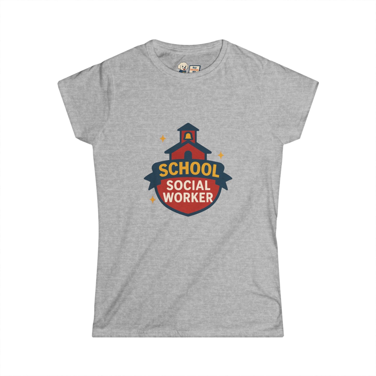 School Social Worker Women's Softstyle Tee - Empowerment Shirt for Education