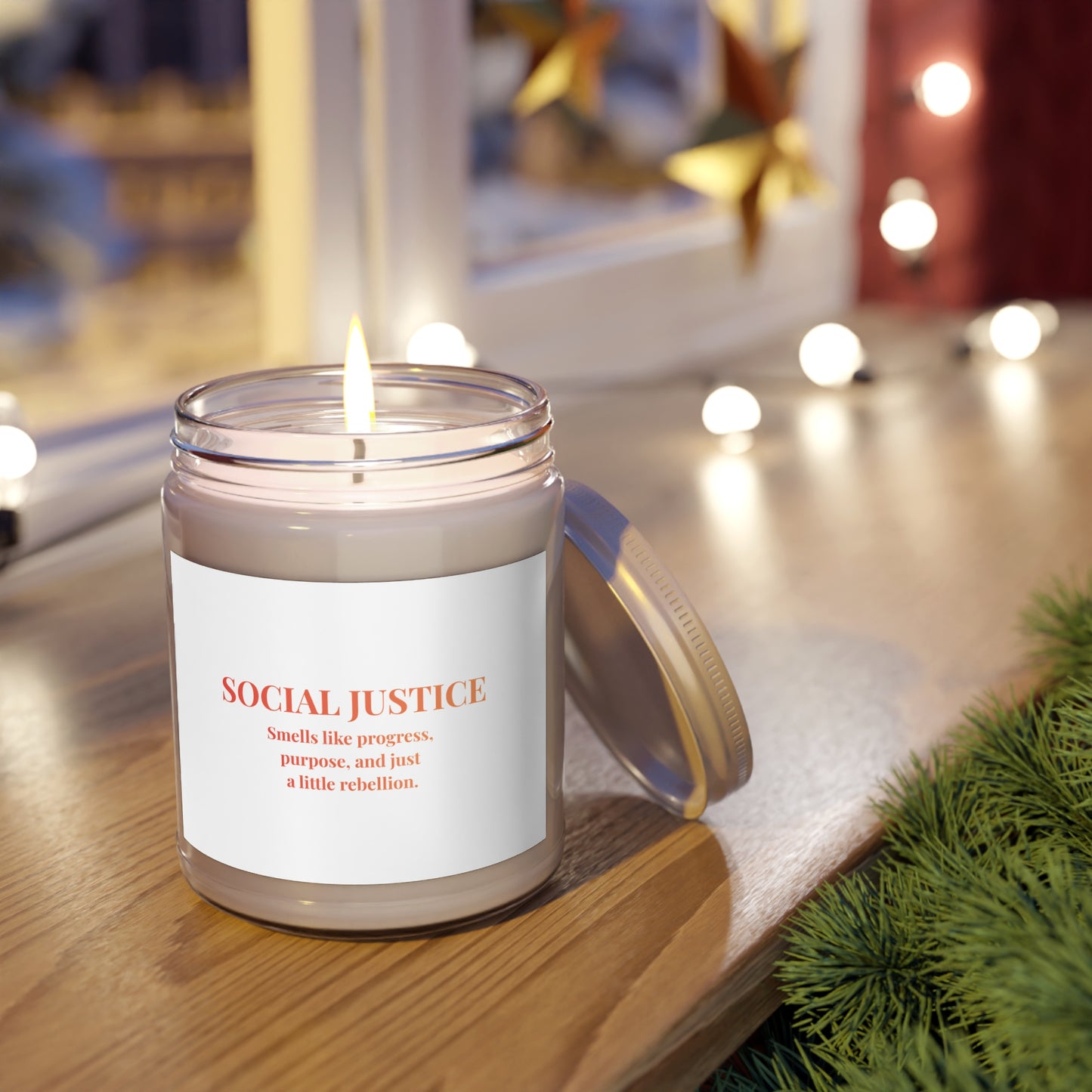Social Justice Scented Soy Candle — 9oz Jar (White Lid)