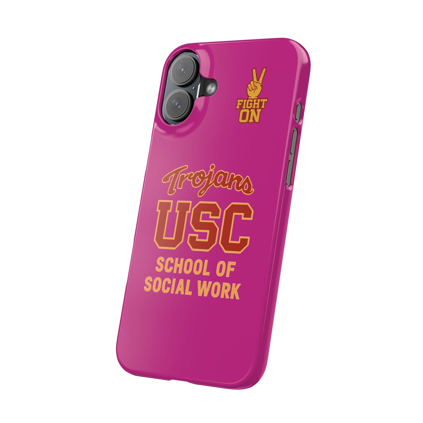 USC Trojans Slim I-Phone Case - School of Social Work (Pink)