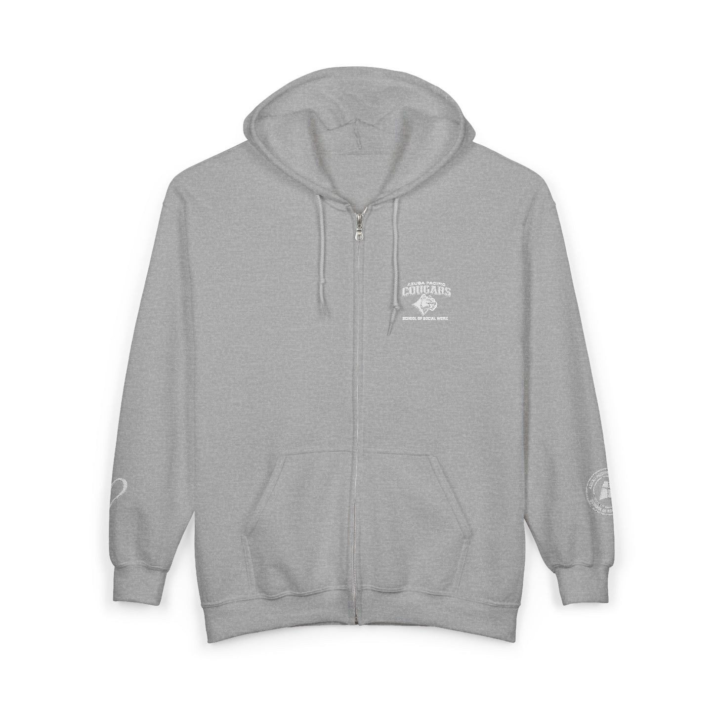 Azusa Pacific University- School of Social Work -Unisex Heavy Blend™ Full Zip Hooded Sweatshirt - Ultimate Comfort for Fans