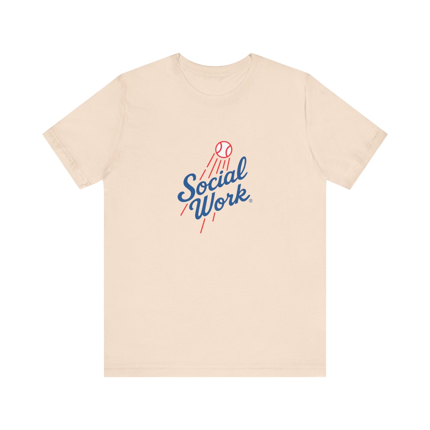 Men's Social Work Baseball Tee — Retro Script Social Worker T-Shirt