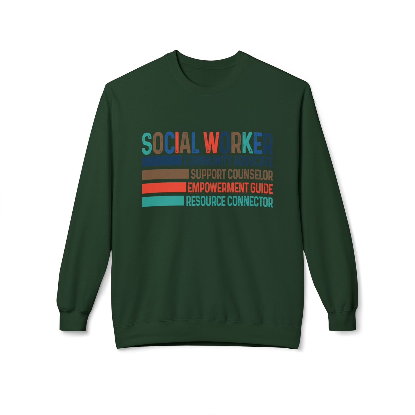 Social Worker Crewneck Sweatshirt — Retro & Fun Design