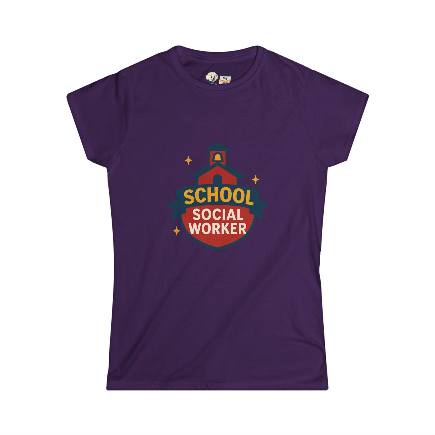 School Social Worker Women's Softstyle Tee - Empowerment Shirt for Education