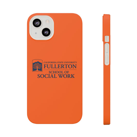 Cal State Fullerton University - Slim I-Phone Case - School of Social Work (Orange)