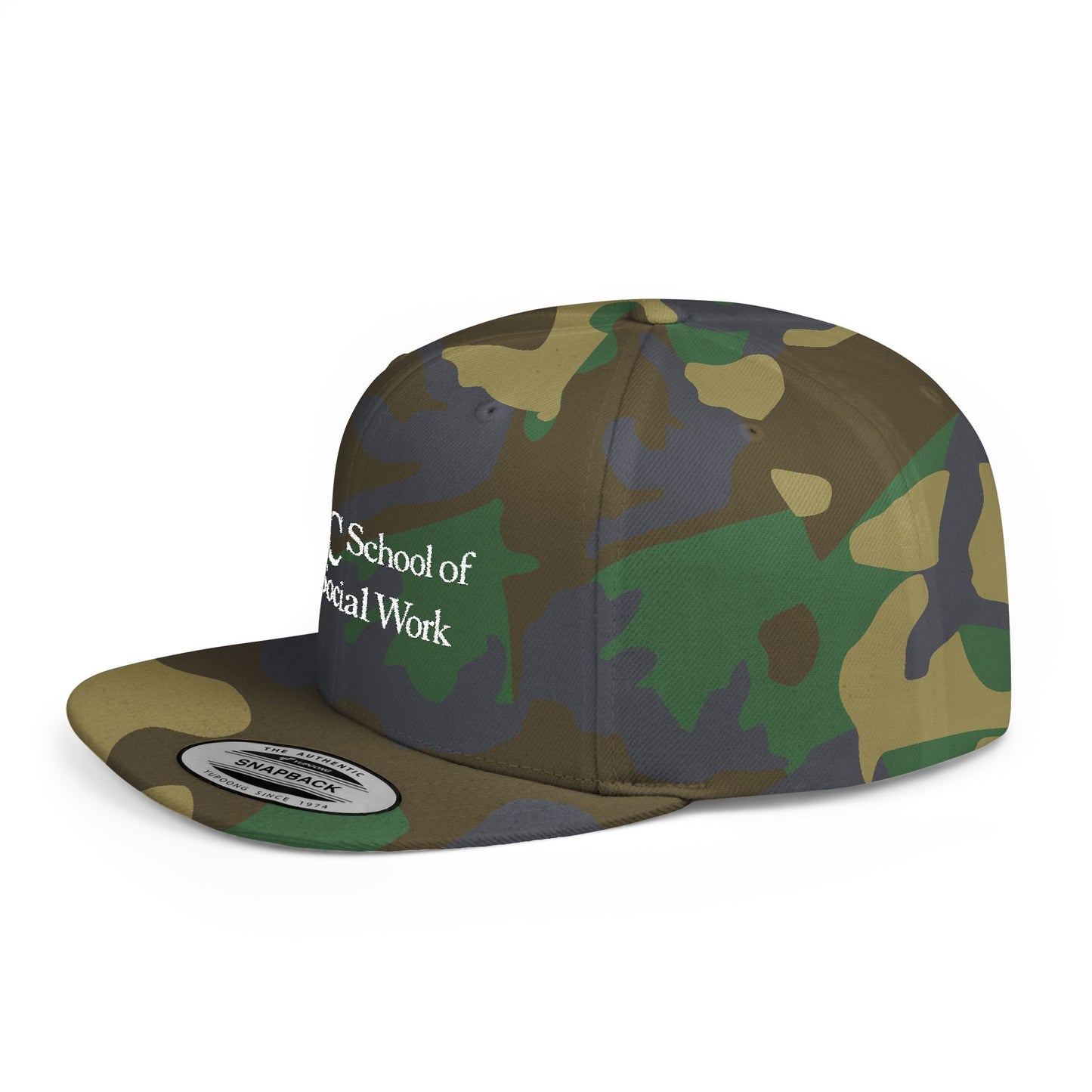 Camo Flat Bill Snapback Cap - USC School of Social Work