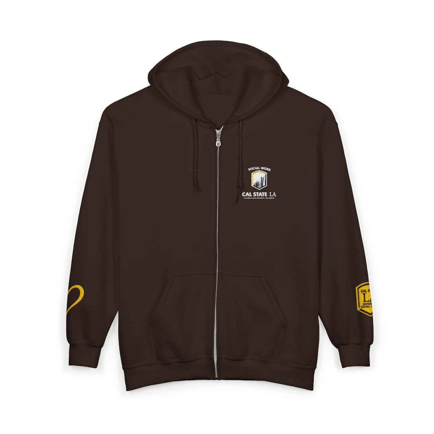 Cal State LA- School of Social Work -Unisex Heavy Blend™ Full Zip Hooded Sweatshirt - Ultimate Comfort for Fans