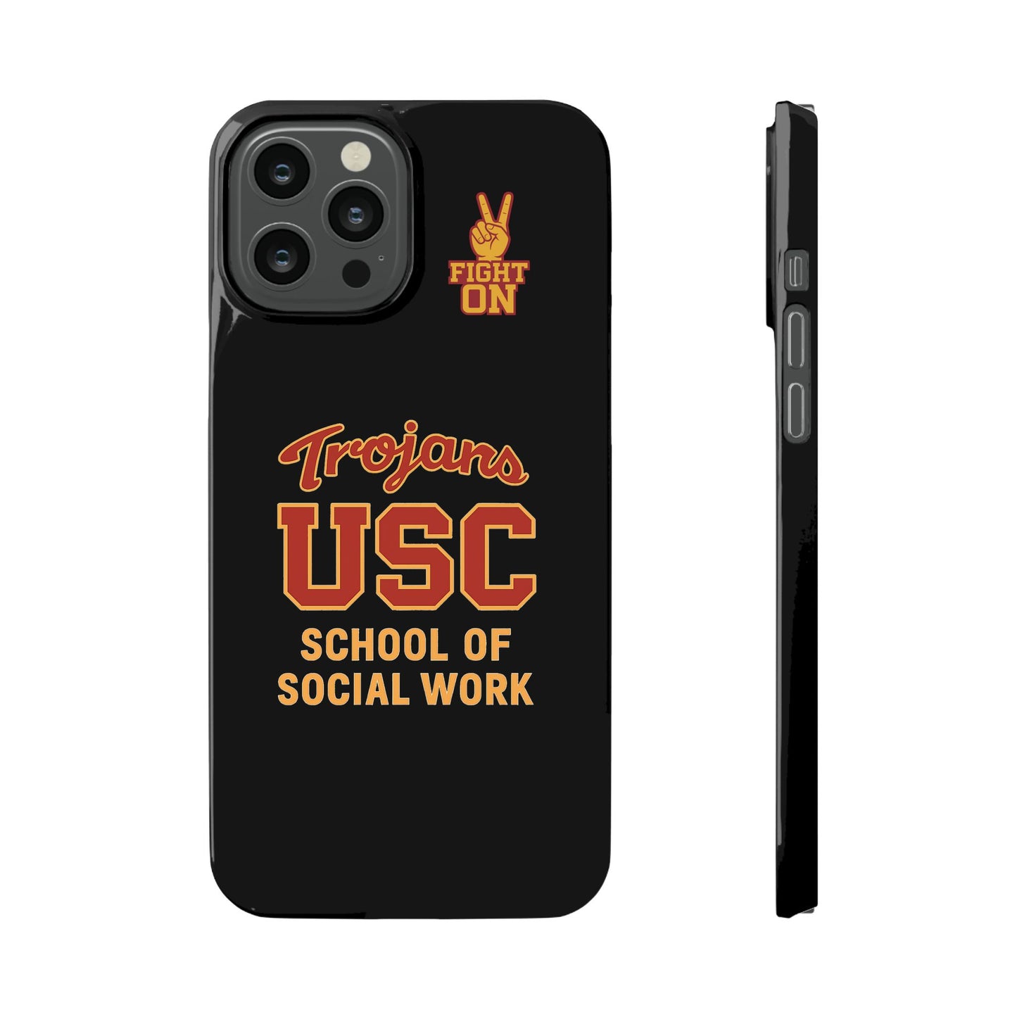 USC Trojans Slim I-Phone Case - School of Social Work (Black)