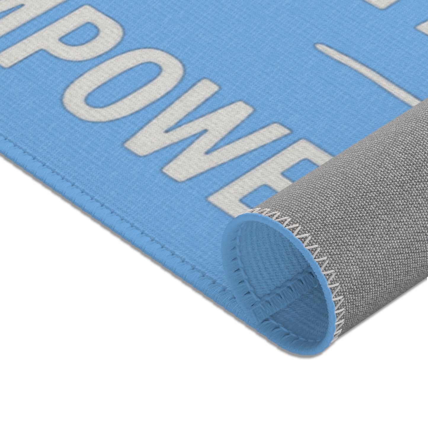 School Social Work Inspirational Area Rug - Baby Blue With Logo