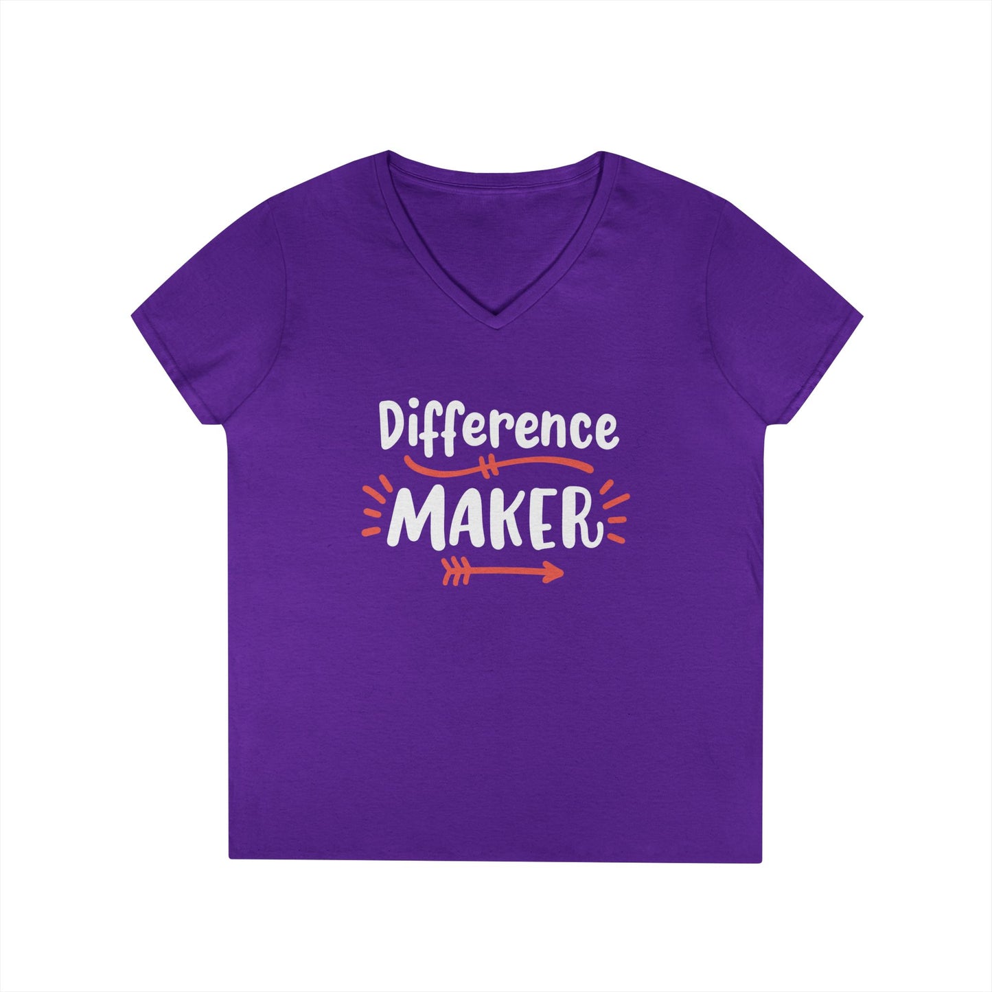 Difference Maker V-Neck Tee — Inspirational Ladies' T-Shirt