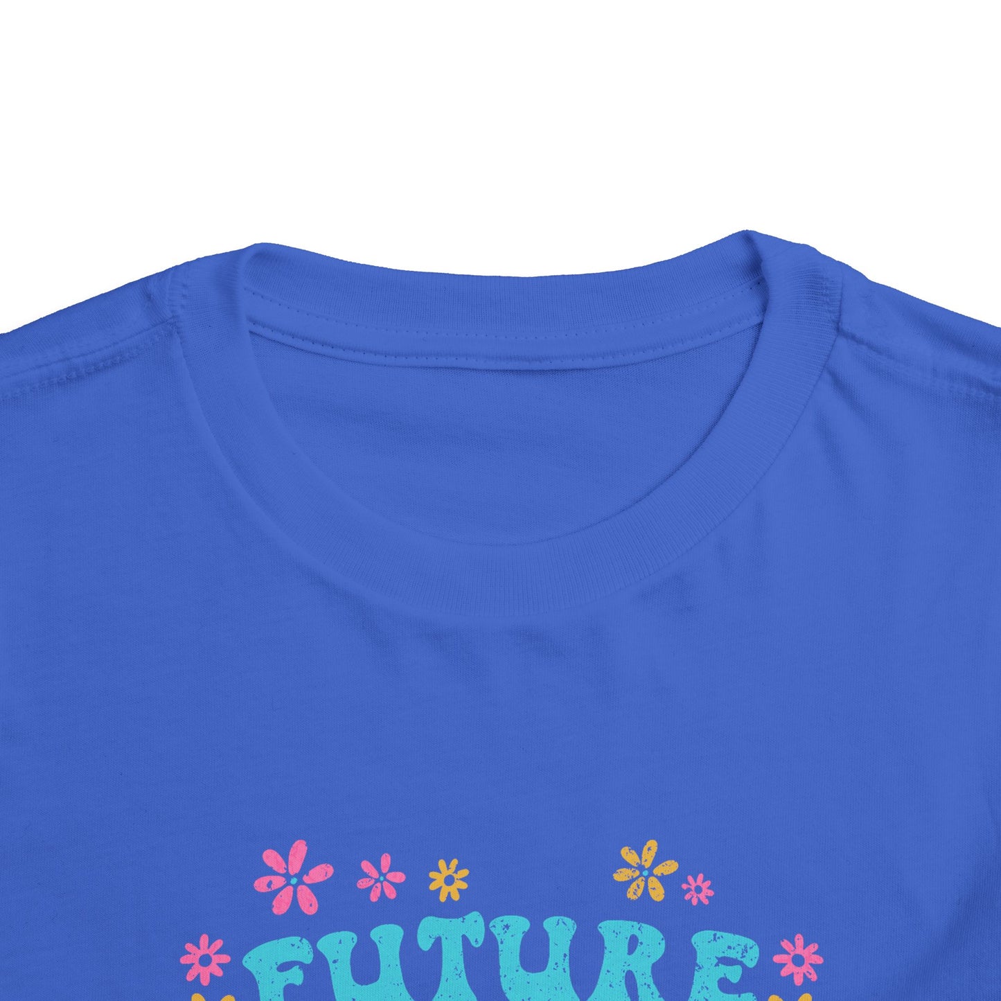 Toddler Tee - "Future Social Worker" Colorful Floral Graphic