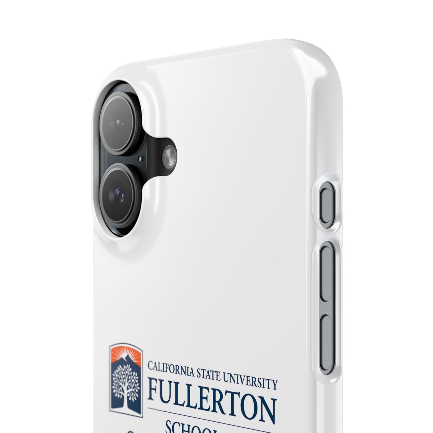 Cal State Fullerton University - Slim I-Phone Case - School of Social Work (White)