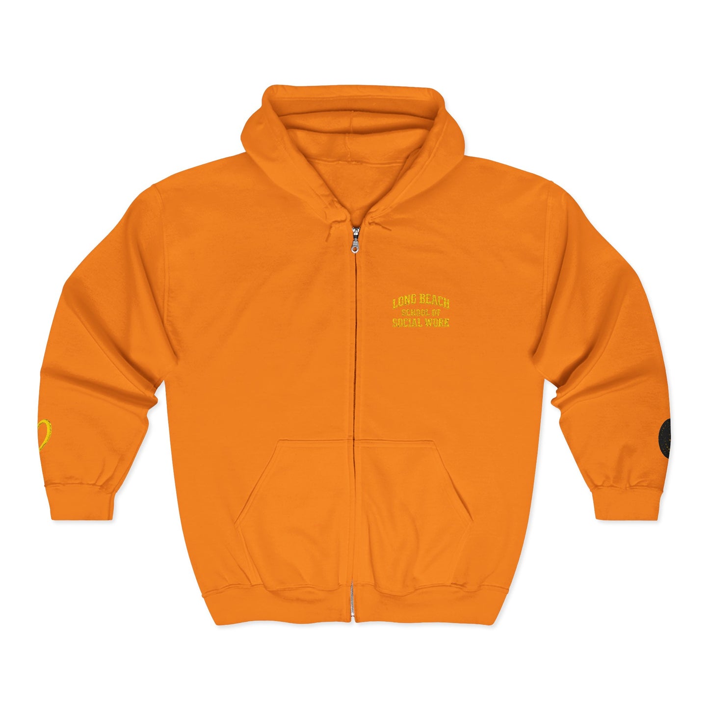 Cal State Long Beach- School of Social Work -Unisex Heavy Blend™ Full Zip Hooded Sweatshirt - Ultimate Comfort for Fans