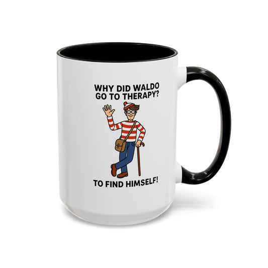 Waldo Therapy Accent Coffee Mug - Fun & Whimsical Drinkware for Coffee Lovers
