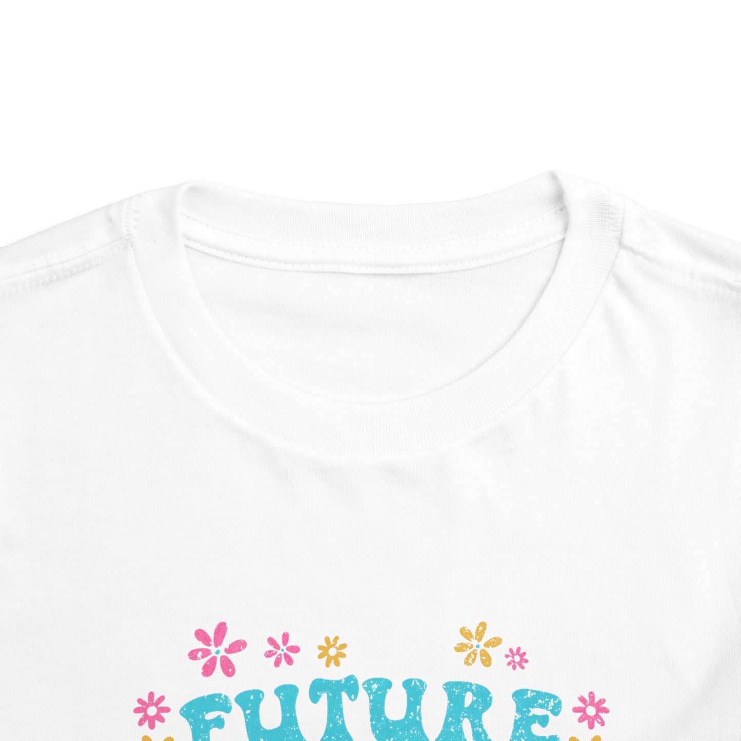 Toddler Tee - "Future Social Worker" Colorful Floral Graphic