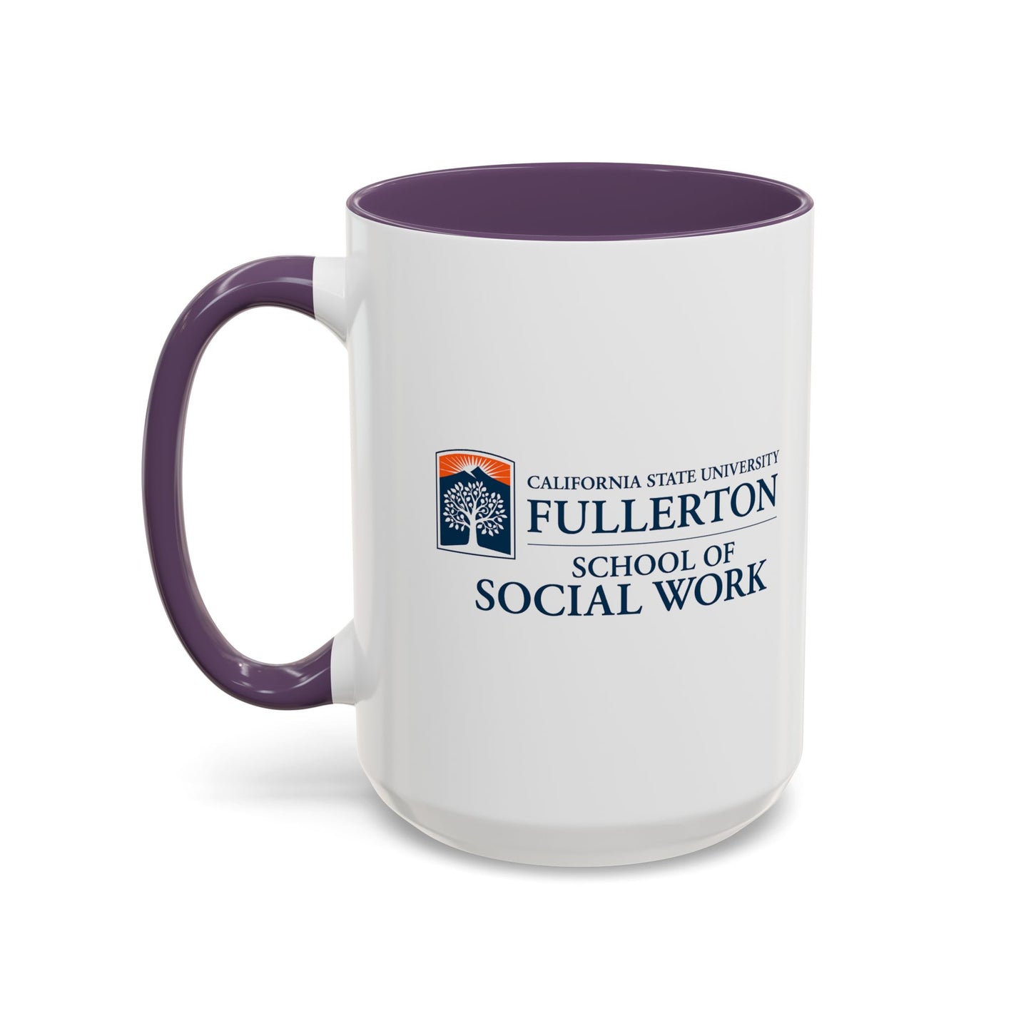 Fullerton School of Social Work Customized Accent Coffee Mug - 15oz