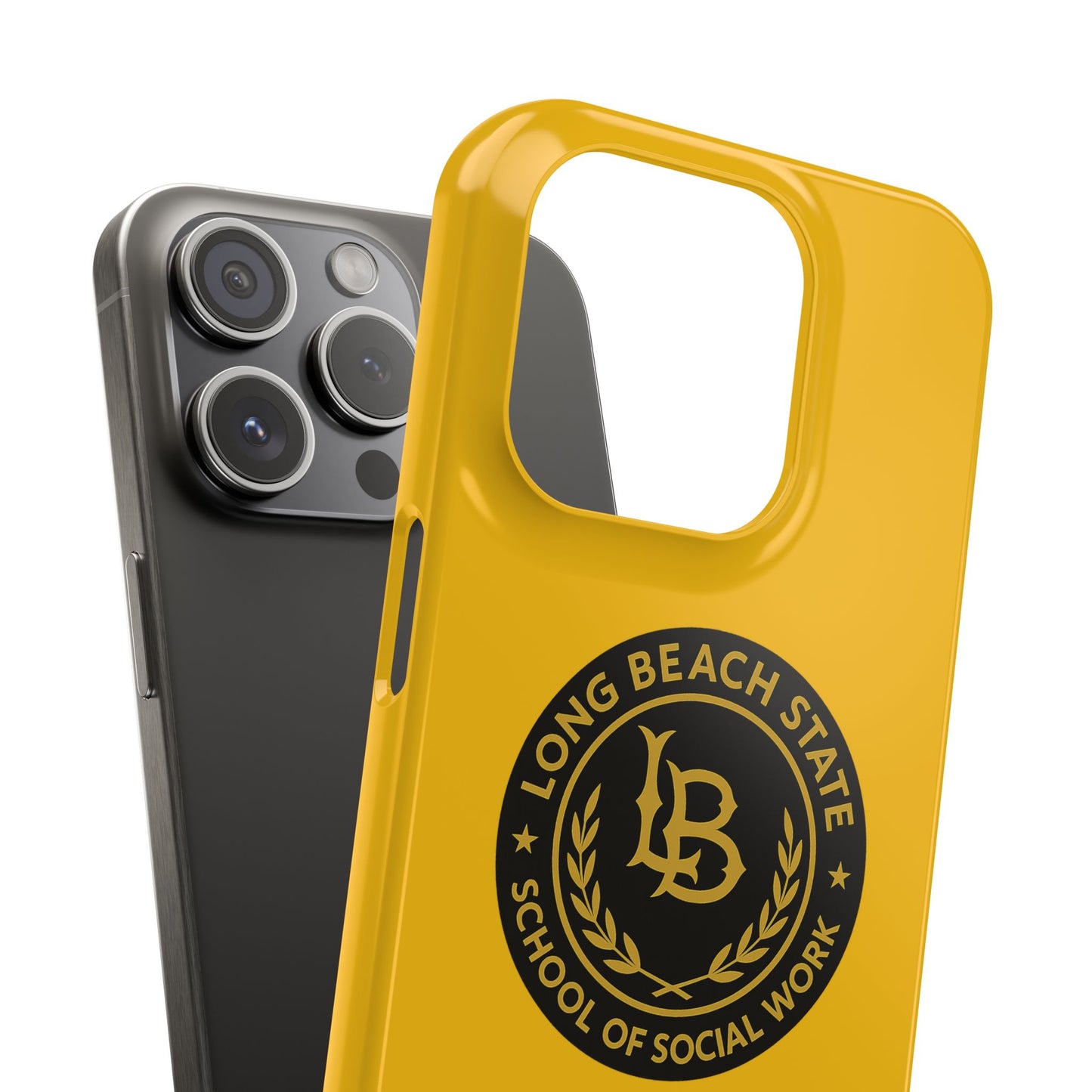 Long Beach State University - Slim I-Phone Case - School of Social Work (Yellow)