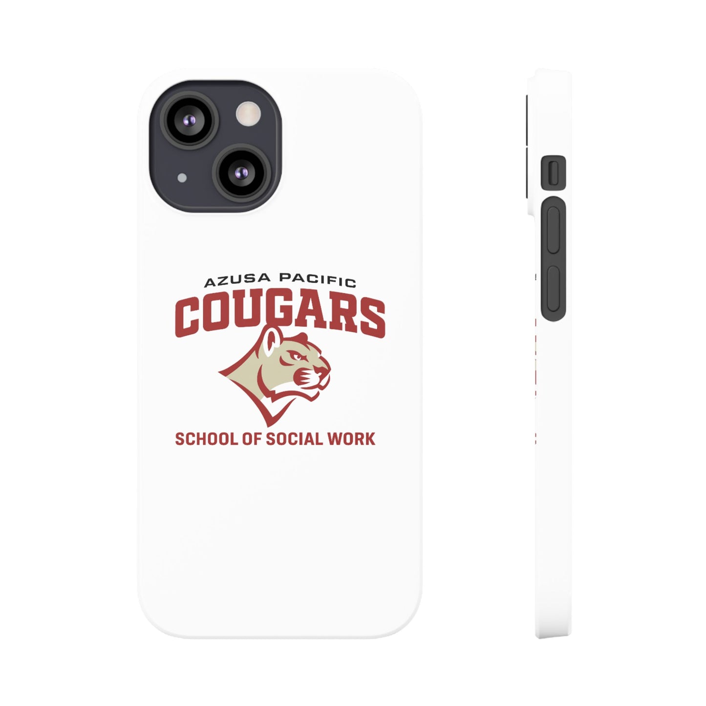 Azuza Pacific University - Slim I-Phone Case - School of Social Work (White)