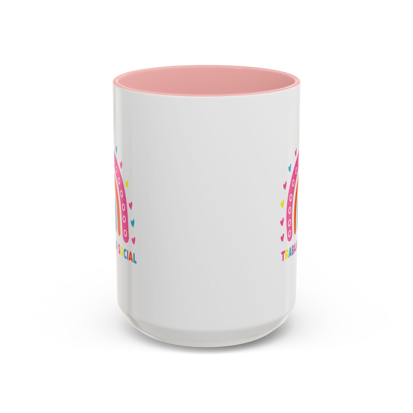 Accent Coffee Mug - 'Trabajadora Social' Colorful Rainbow Social Worker Gift (15 oz)