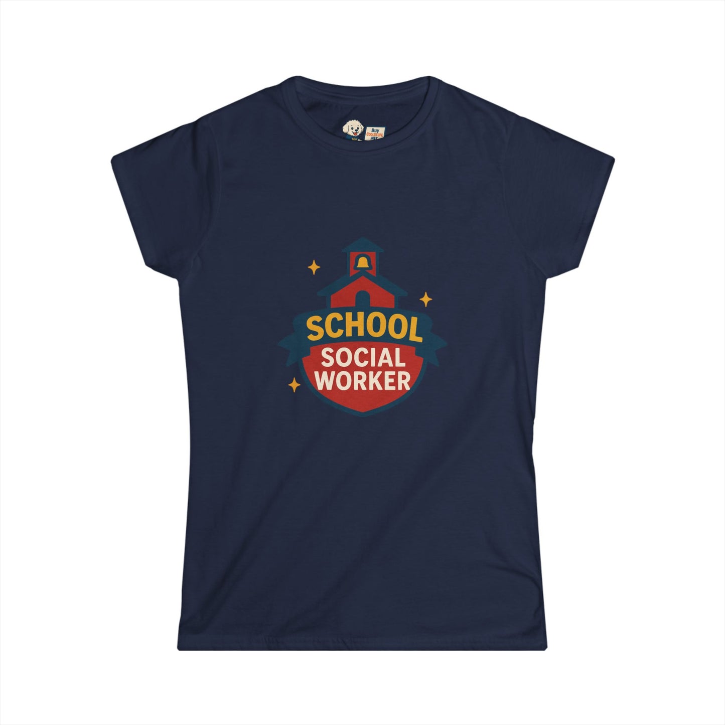 School Social Worker Women's Softstyle Tee - Empowerment Shirt for Education
