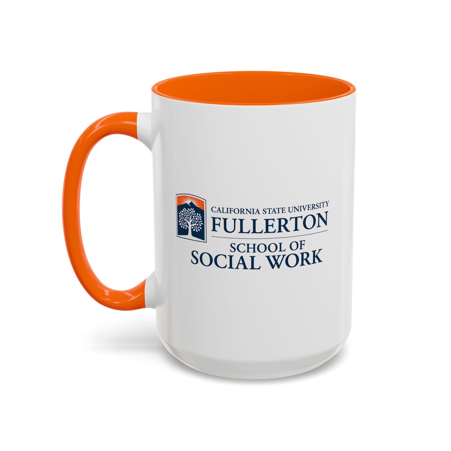 Fullerton School of Social Work Customized Accent Coffee Mug - 15oz
