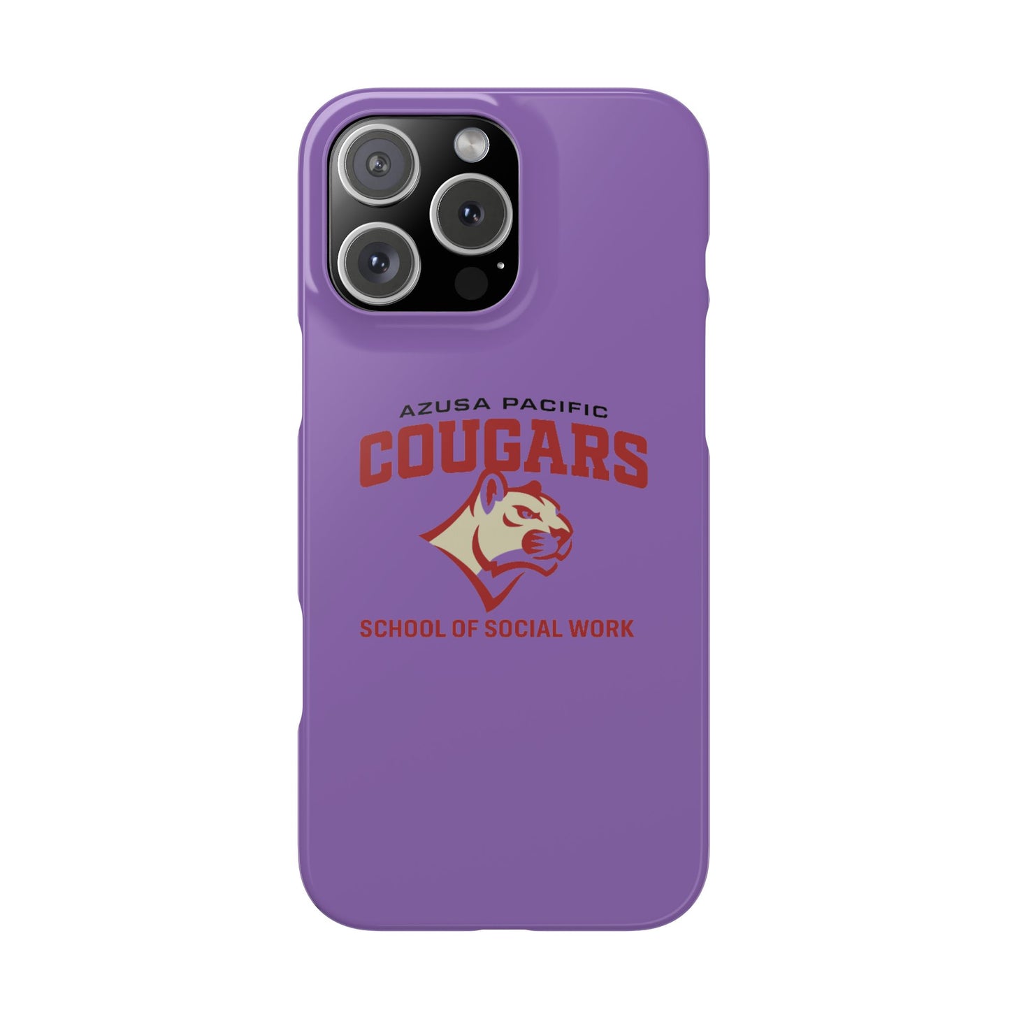 Azuza Pacific University - Slim I-Phone Case - School of Social Work (Light Purple)