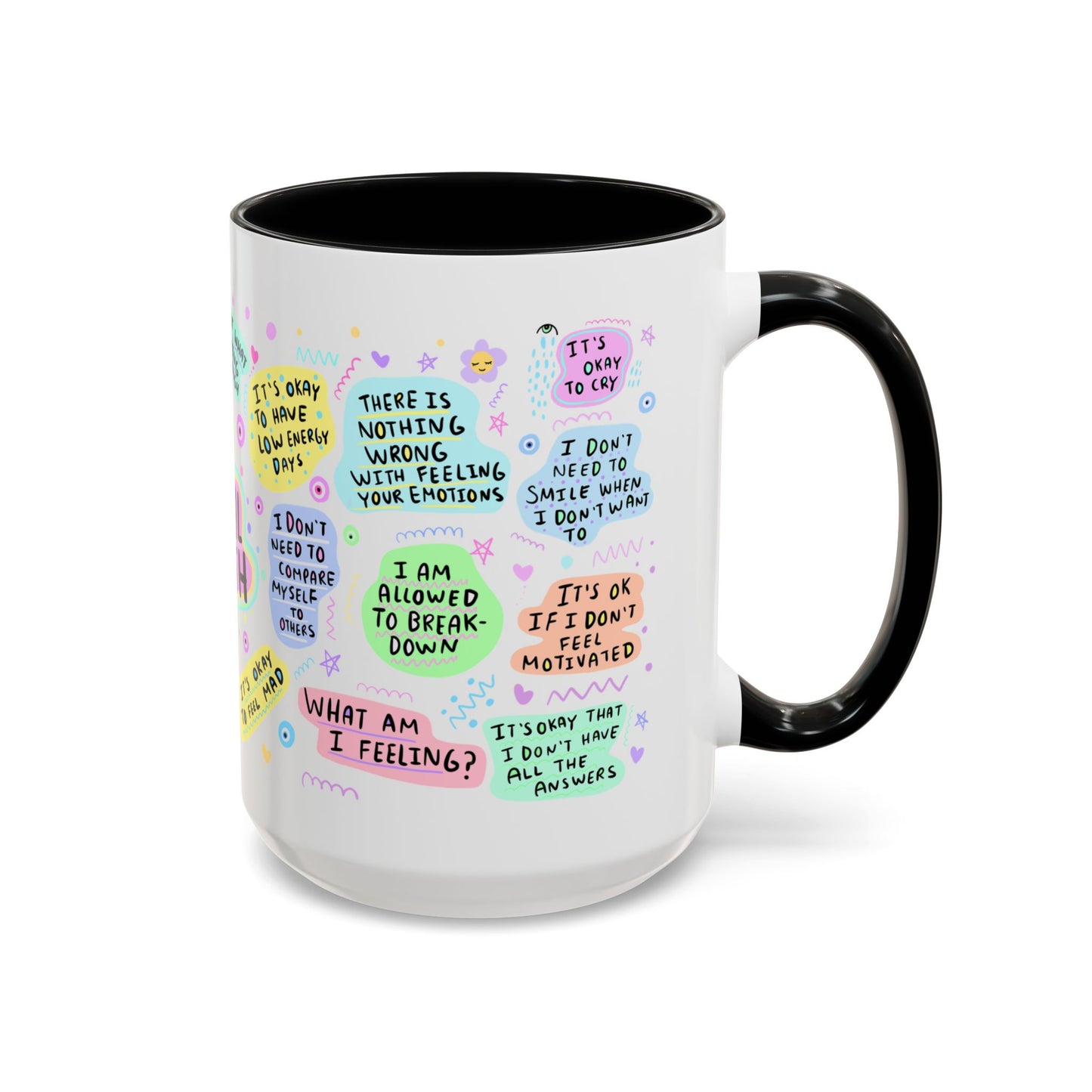 Mental Health Coffee Mug — "My Mental Health Cup" Affirmation Accent Mug
