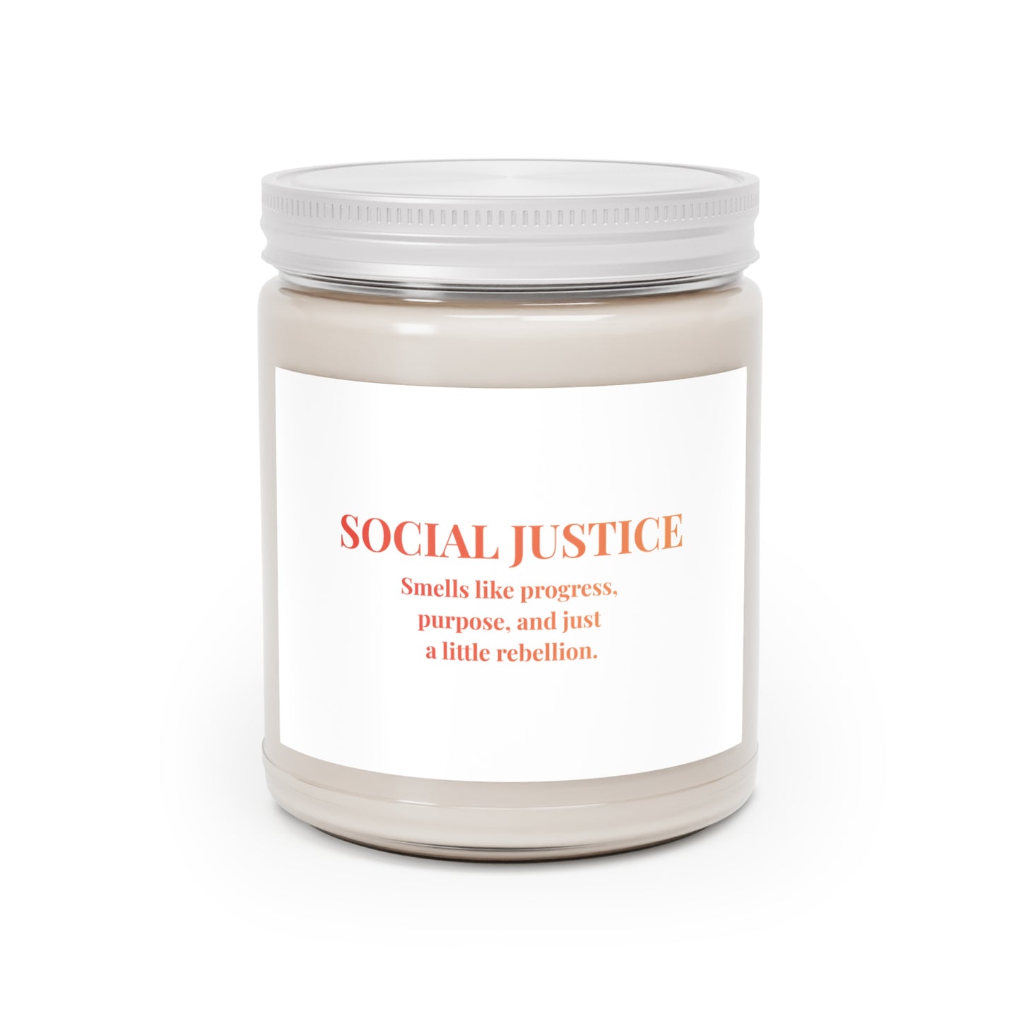 Social Justice Scented Soy Candle — 9oz Jar (White Lid)