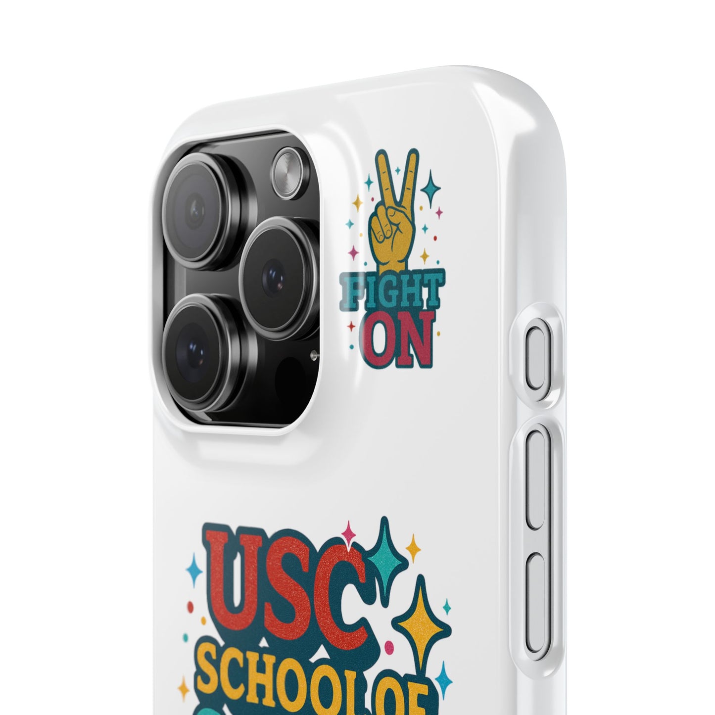 USC Trojans Slim I-Phone Case - School of Social Work - Glitter Style