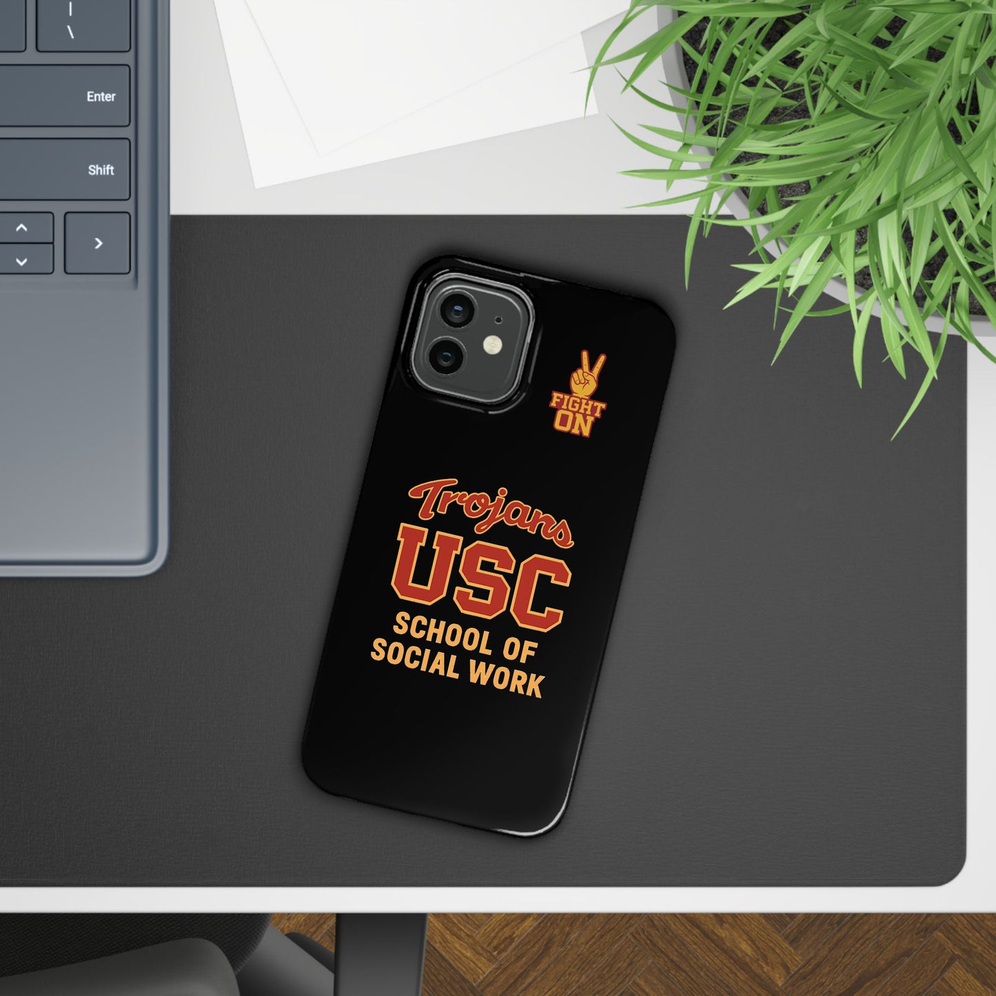 USC Trojans Slim I-Phone Case - School of Social Work (Black)