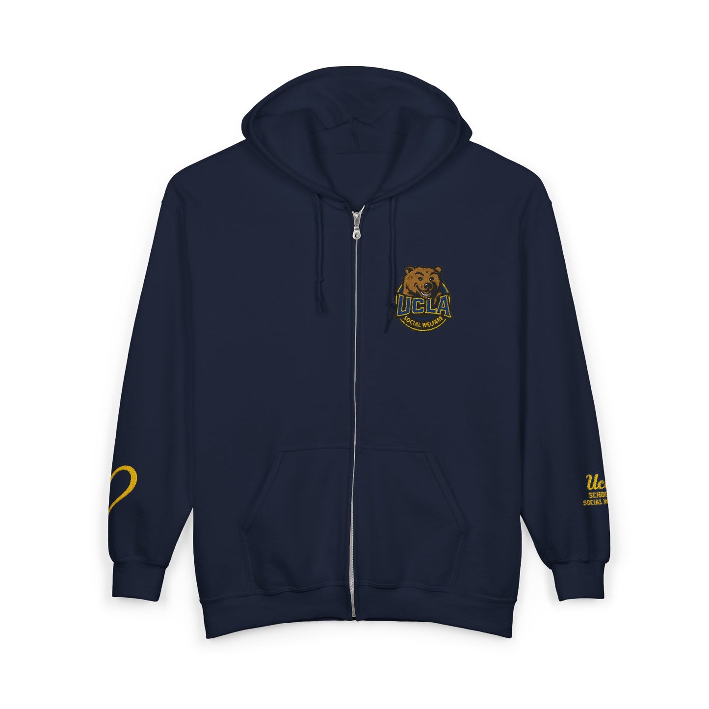 UCLA School of Social Welfare -Unisex Heavy Blend™ Full Zip Hooded Sweatshirt - Ultimate Comfort for Fans