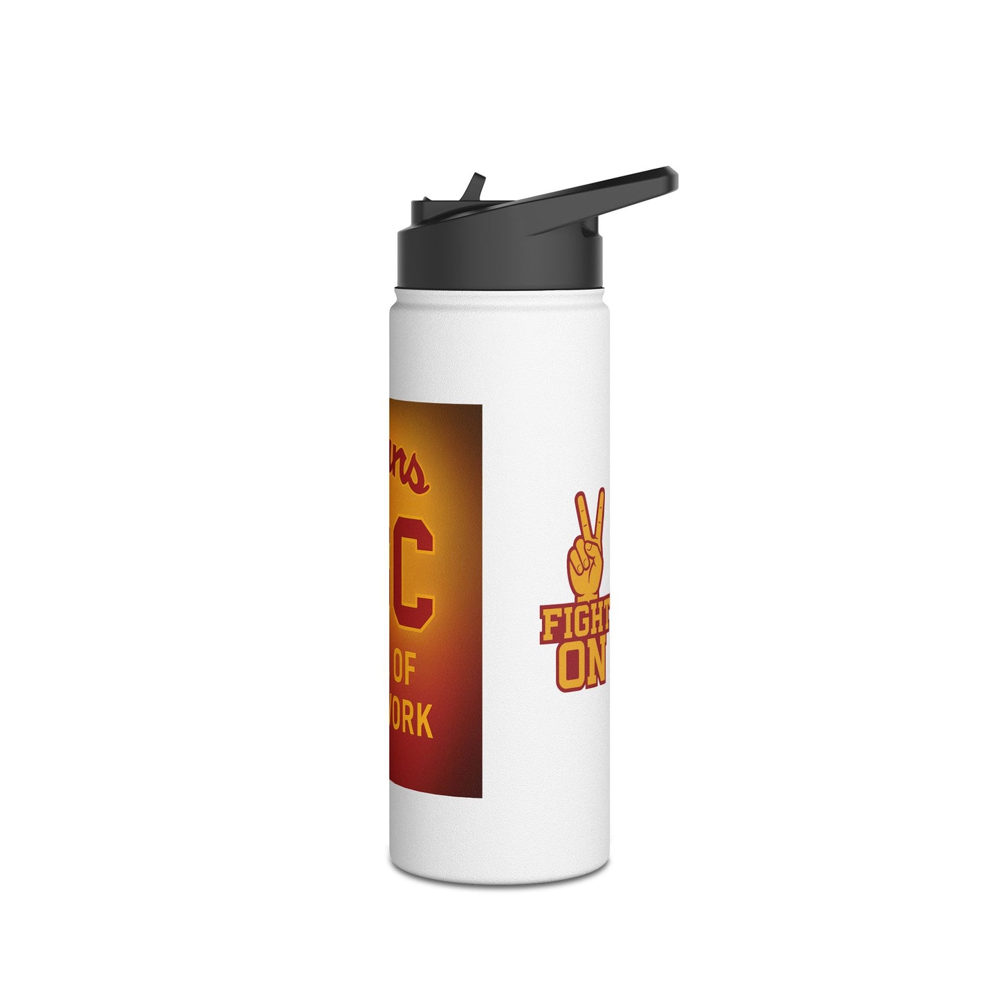 USC Trojans Stainless Steel Water Bottle - Fight On & School of Social Work Designs