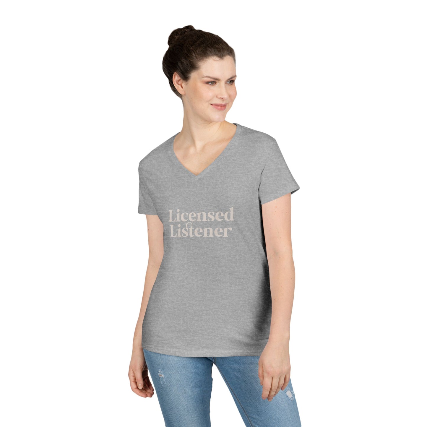 Women's Licensed Listener V-Neck T-Shirt - School Social Worker