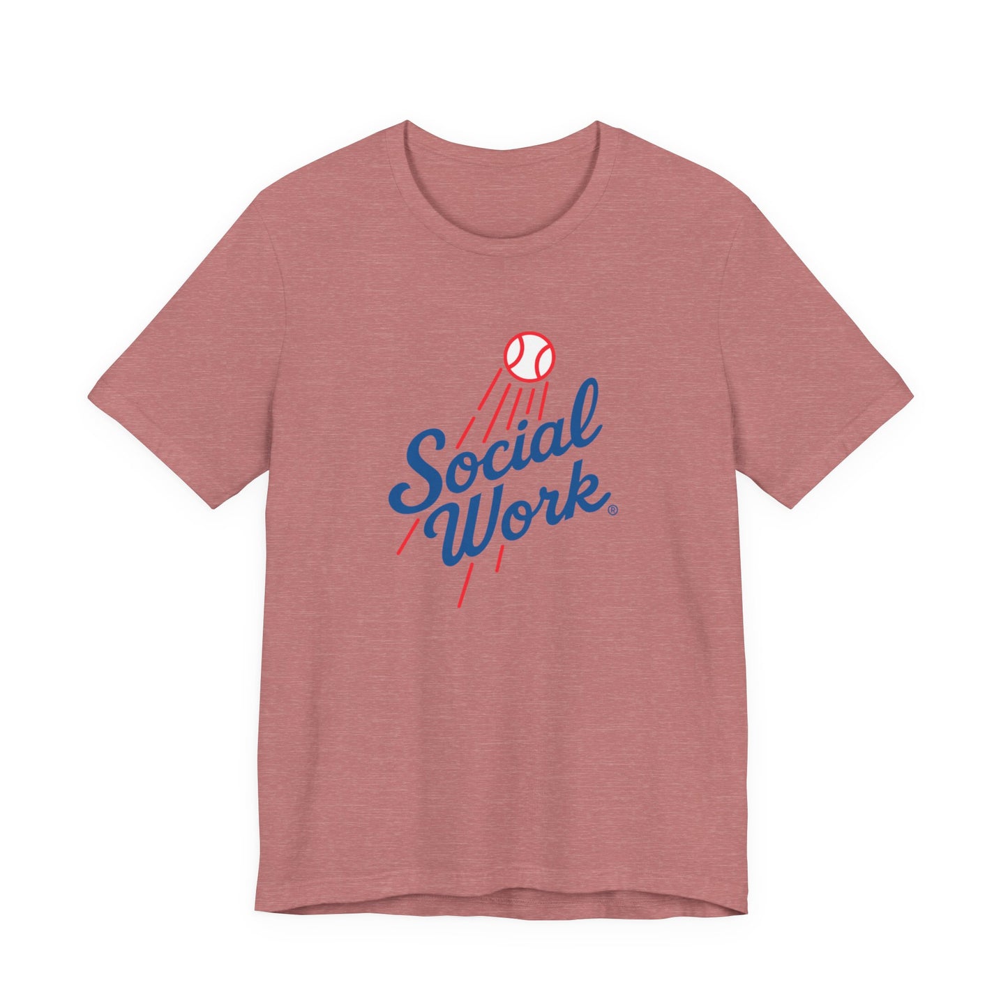 Social Work Vintage Baseball Tee – “Social Work” Script Graphic T‑Shirt